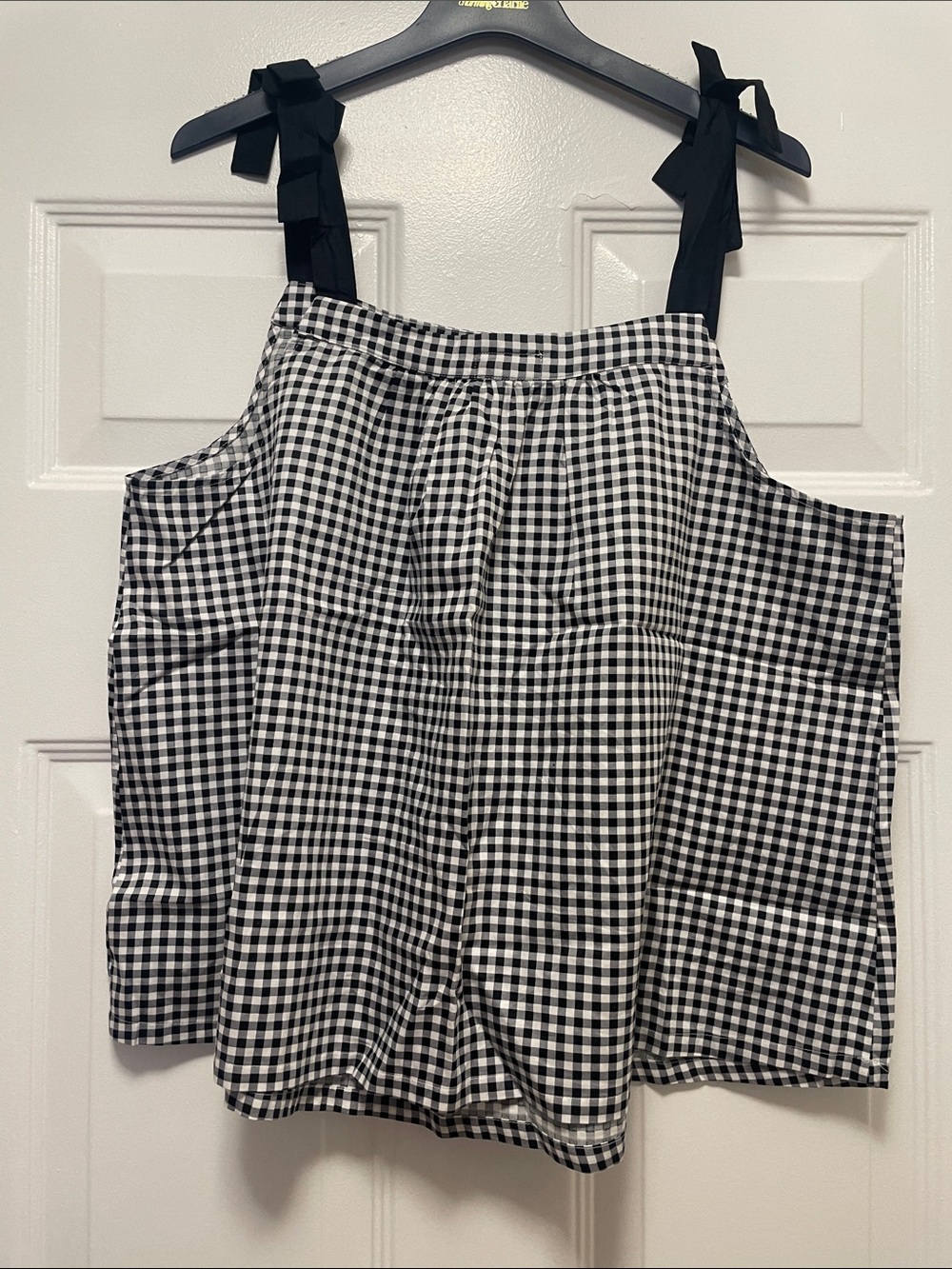 kate spade Black and White Tie-Shoulder Tank